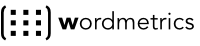 wordmetrics AI logo black and white
